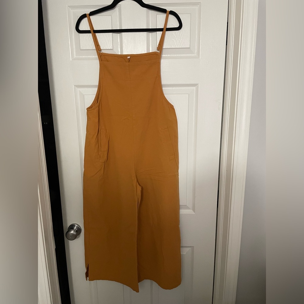 Orange capri jumpsuit